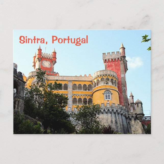 Cartão Postal Sintra, Portugal: Palácio da Pena, perto de Lisboa (Frente)