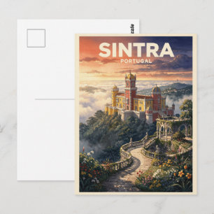 Cartão Postal Sintra Portugal Viagem Antiga