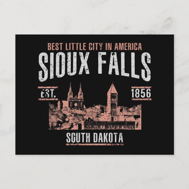 Cartão Postal Sioux Falls (Frente)