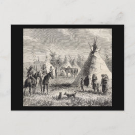 Cartão Postal Sioux Village, circa 1876