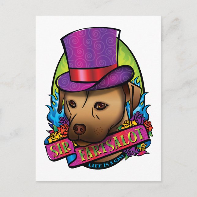 Cartão Postal Sir Fartsalot (Frente)