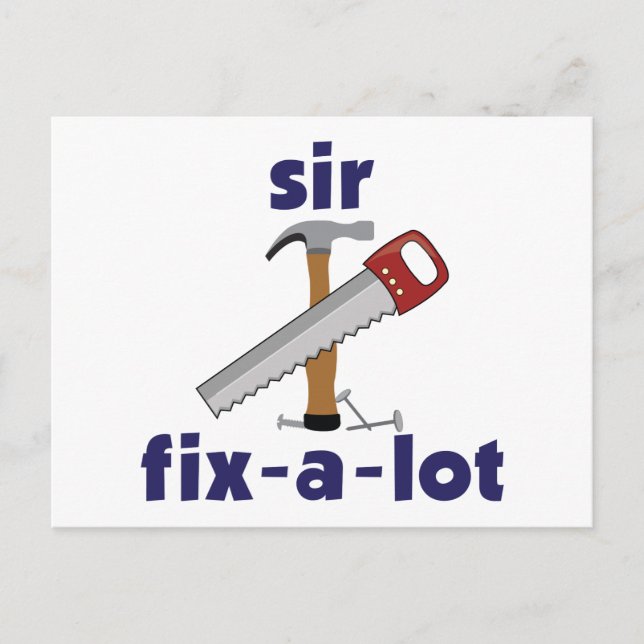 Cartão Postal Sir Fix-A-Lot (Frente)