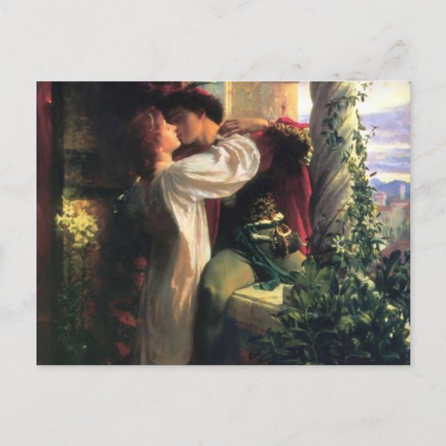 Cartão Postal Sir Frank Dicksee, Romeu e Julieta Postcard (Frente)