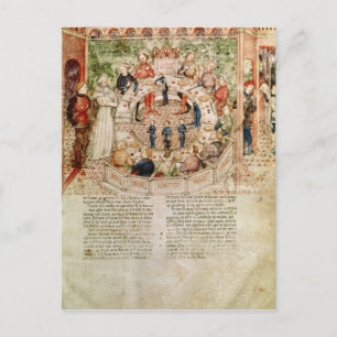 Cartão Postal Sir Galahad é bem-vindo à Mesa redonda