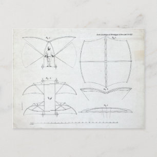 Cartão Postal Sir George Cayley, Máquina Voadora Motivada Pelo H