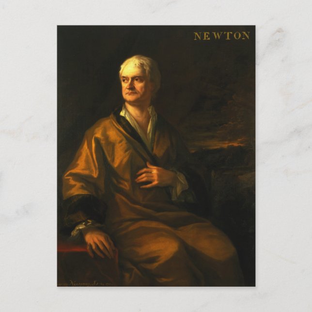 Cartão Postal Sir Isaac Newton, 1710 (Frente)