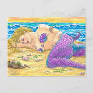 Cartão Postal Sireno Dormindo