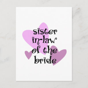Cartão Postal Sister In-Law da Noiva