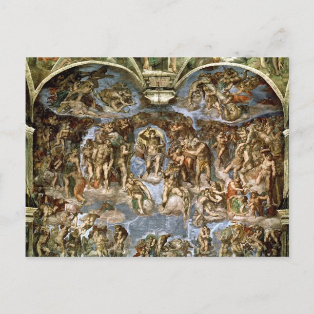 Cartão Postal Sistine Chapel: O Último Acórdão, 1538-41 (Frente)