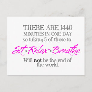 Cartão Postal Sit-Relax-Breathe