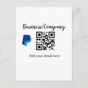 Cartão Postal site simples de empresa de negócios código de barr