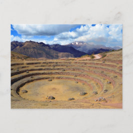Cartão Postal Sítio Agrícola inca em Moray, Peru