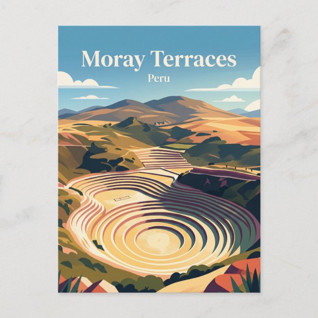 Cartão Postal Sítio Arqueológico Moray Peru (Frente)