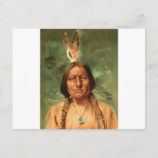 Cartão Postal Sitting-Bull pintado por William Gilbert Gaul 1890