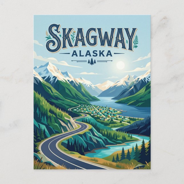 Cartão Postal Skagway EUA (Frente)