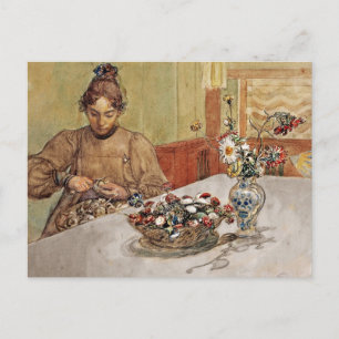 Cartão Postal Skalande Applen descascando maçãs