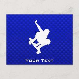 Cartão Postal Skate Azul