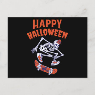 Cartão Postal Skateboard Halloween