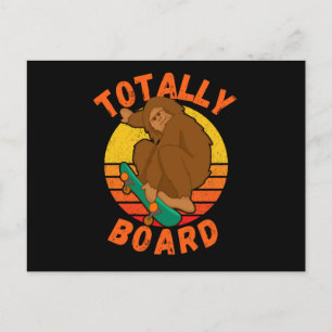 Cartão Postal Skateboard Totalmente Engraçado pelo Conselho