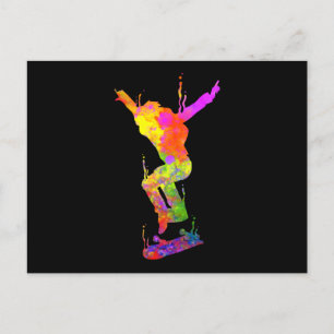 Cartão Postal Skateboarder Skatepark Sk8Skatehall