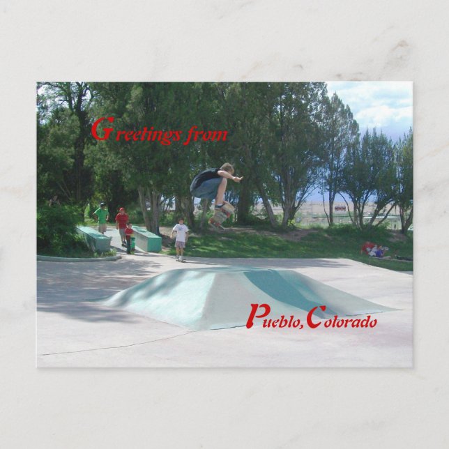 Cartão Postal Skateboarders City Park Pueblo, Colorado Postcard (Frente)