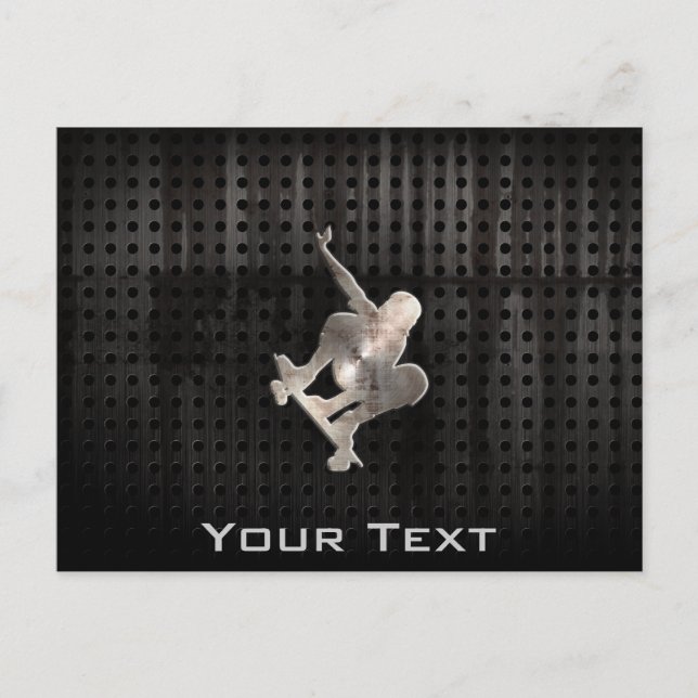 Cartão Postal Skateboarding; Preto legal (Frente)