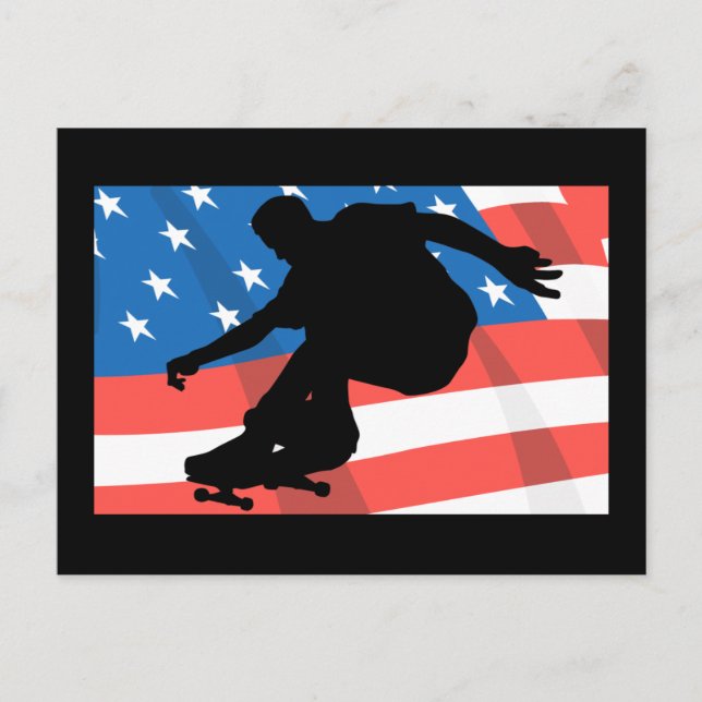 Cartão Postal Skater americano (Frente)