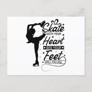 Cartão Postal Skating Heart Figure