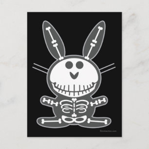 Cartão Postal Skeleton Bunny