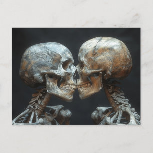 Cartão Postal Skeleton Kiss