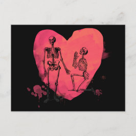Cartão Postal Skeleton Love