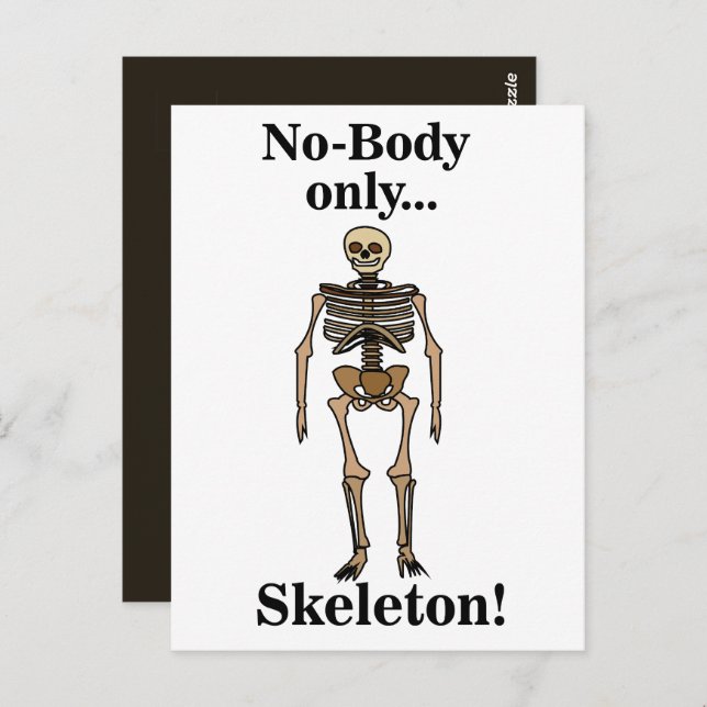 Cartão Postal Skeleton No-Body Funny (Frente/Verso)