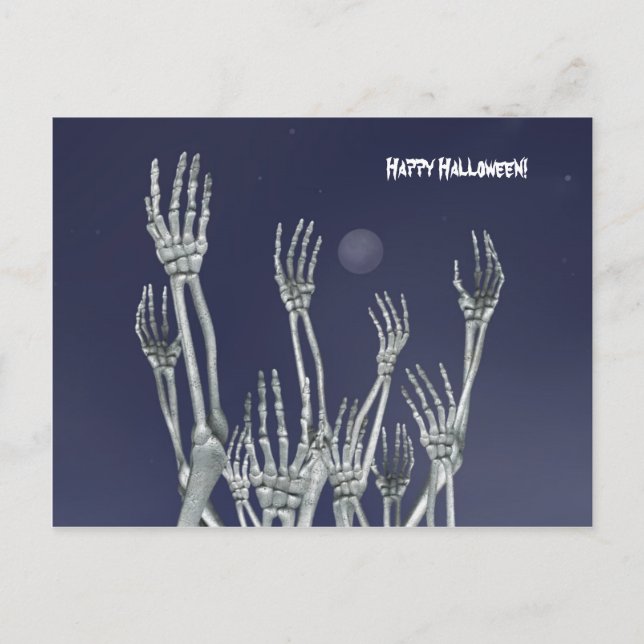 Cartão Postal Skeletons - Cartão-postal do Dia das Bruxas (Frente)