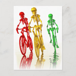 Cartão Postal Skeletons on Bikes