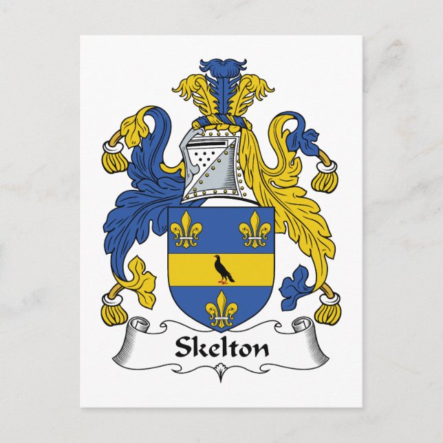 Cartão Postal Skelton Family Crest (Frente)