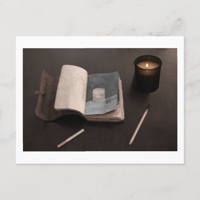 Cartão Postal Sketch Book of Approachable Wolf #2 J. H. Thornton (Frente)