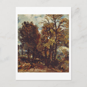 Cartão Postal Sketch of a Lane at East Bergholt, c.1810 (oil on