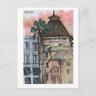 Cartão Postal Skethchbook pages. Málaga. Markers