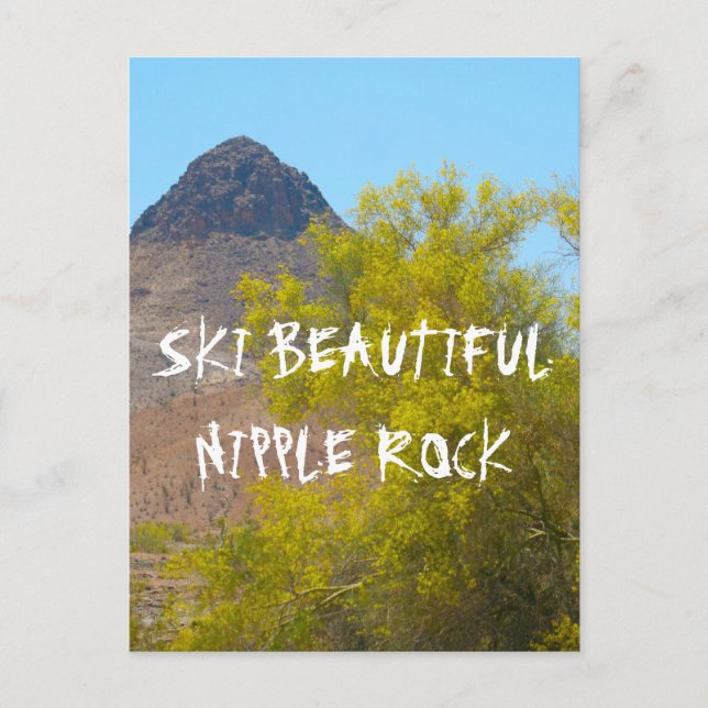 Cartão Postal Ski Nipple Rock (Frente)