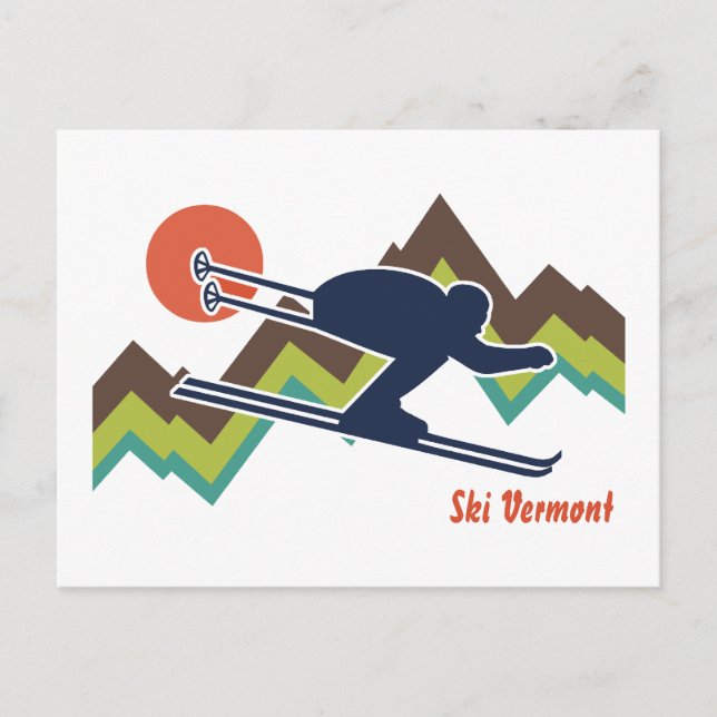 Cartão Postal Ski Vermont (Frente)