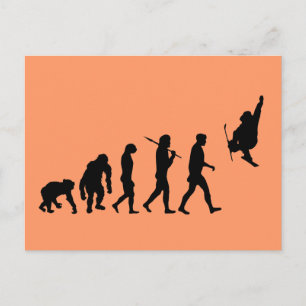 Cartão Postal Skiboard Evolution of skiboards trick ski Gift