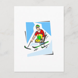 Cartão Postal Skier