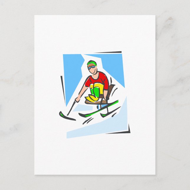 Cartão Postal Skier (Frente)