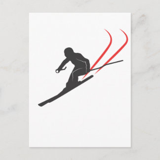 Cartão Postal skiing
