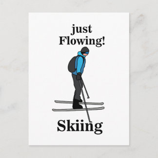 Cartão Postal Skiing Just Flowing Skier