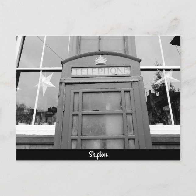 Cartão Postal Skipton Phone Booth (Frente)