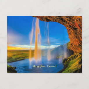 Cartão Postal Skogafoss, Islândia