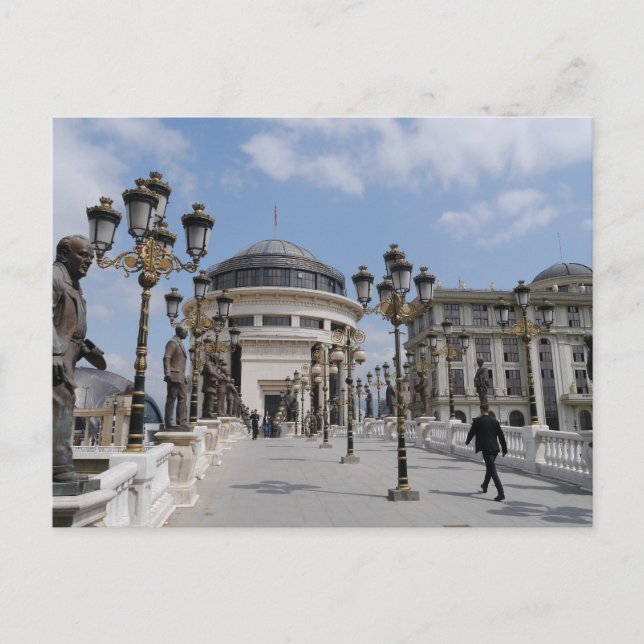 Cartão Postal Skopje, Macedônia do Norte (Frente)