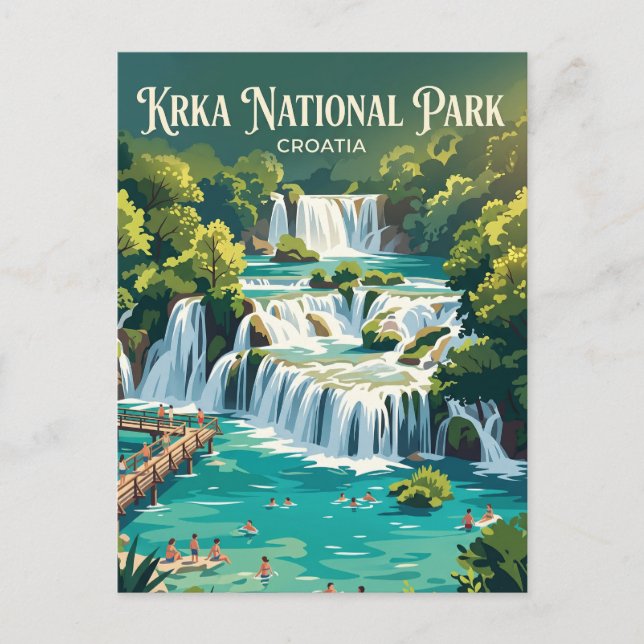 Cartão Postal Skradinski Buk Croácia (Frente)