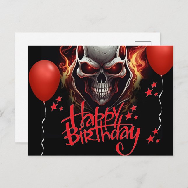 Cartão Postal Skull (Frente/Verso)